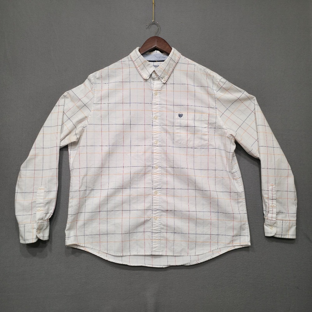 Chaps Coastland Wash Oxford Men's Long Sleeve‎ Button Up Shirt Size XXL
